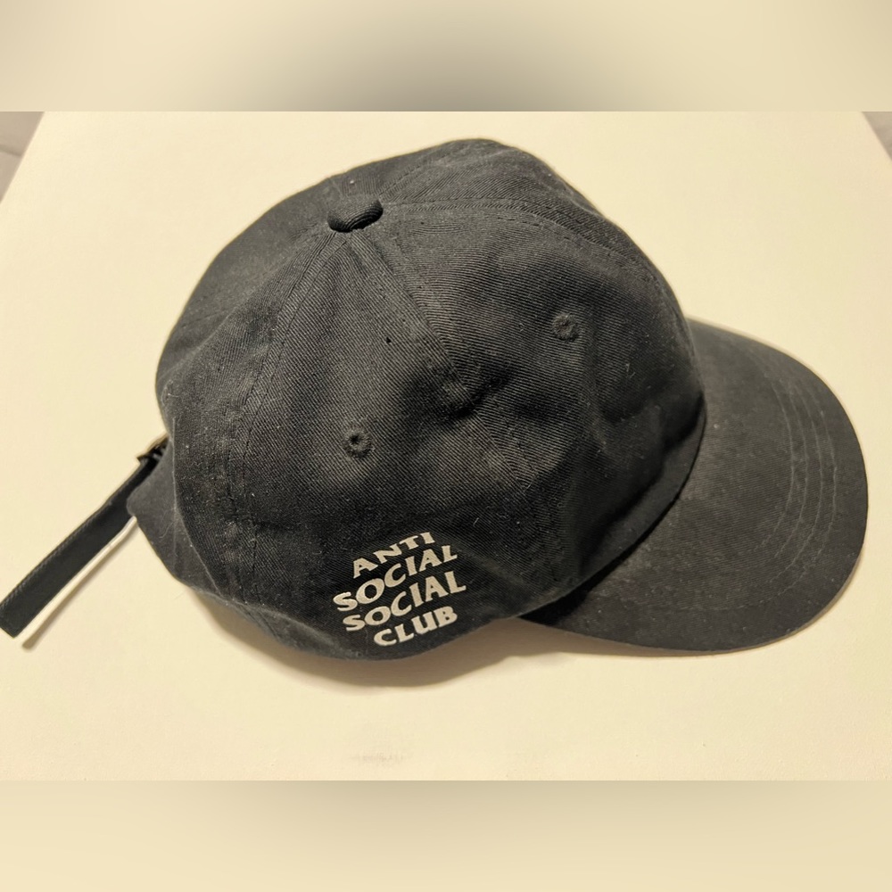 Authentic Vintage Anti Social Social Club Black Cap Dad Hat Excellent Conditions